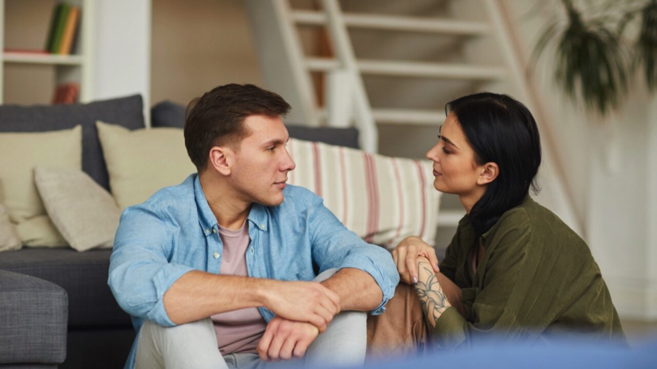 Couples discussing and talking to each other